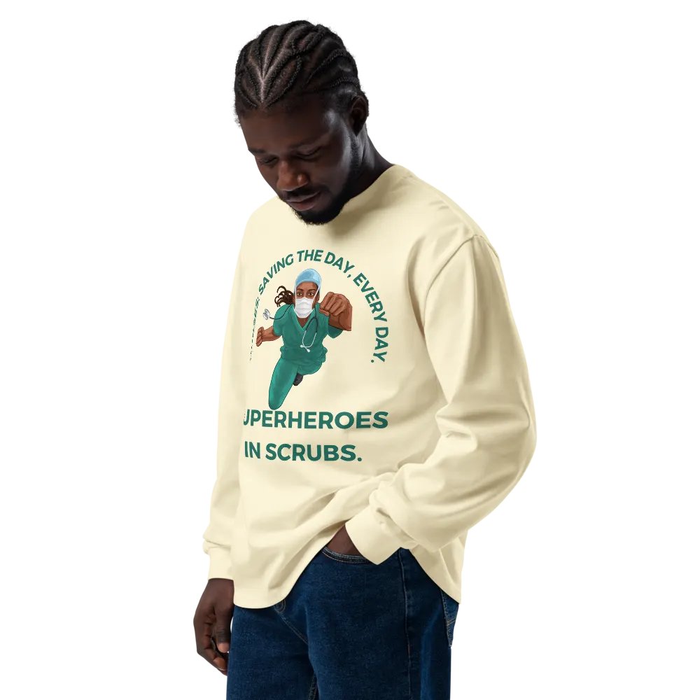 Superhero Nurse Long Sleeve Shirt product image (11)