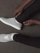LM Origin™ Chrome Gray Sneakers | Unisex Canvas Streetwear Shoes product image (2)