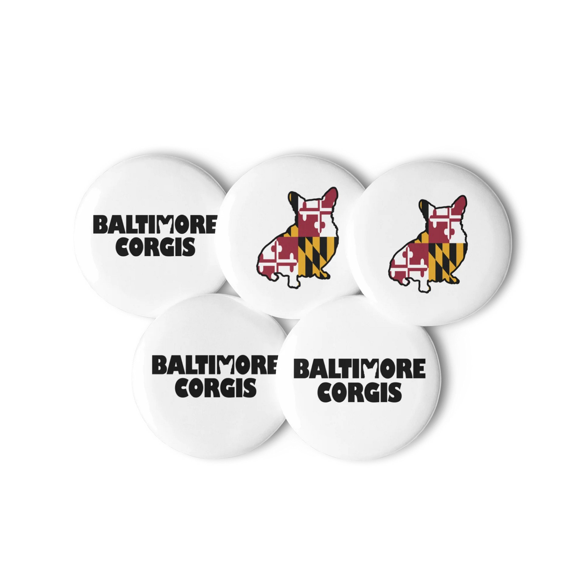 Baltimore Corgis Glossy Pin Button Set product image (3)