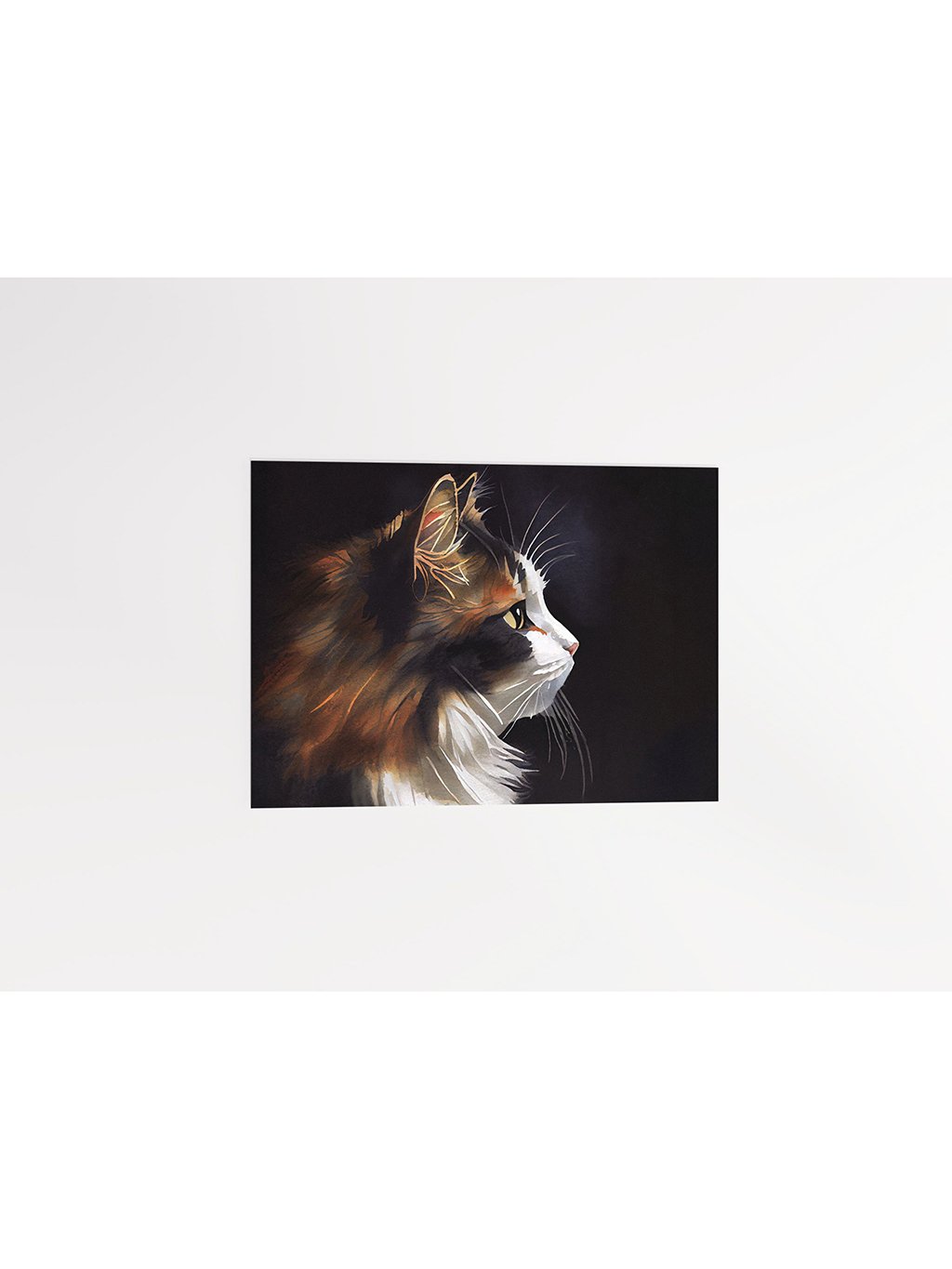 Sweet Kitty Profile - Calico Cat Studio Art Print product image (2)