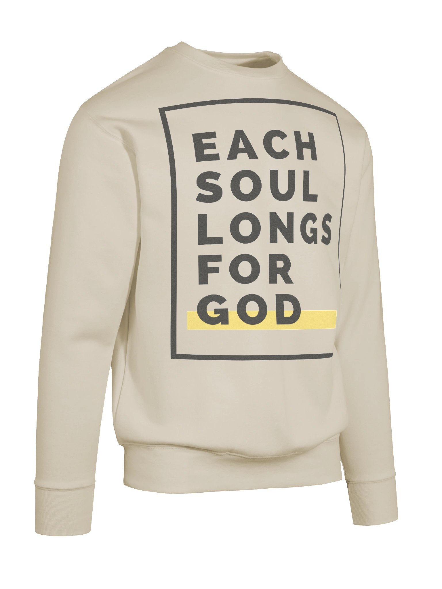 "Each Soul Longs For God" Sweatshirt | Bold Black Print product image (40)