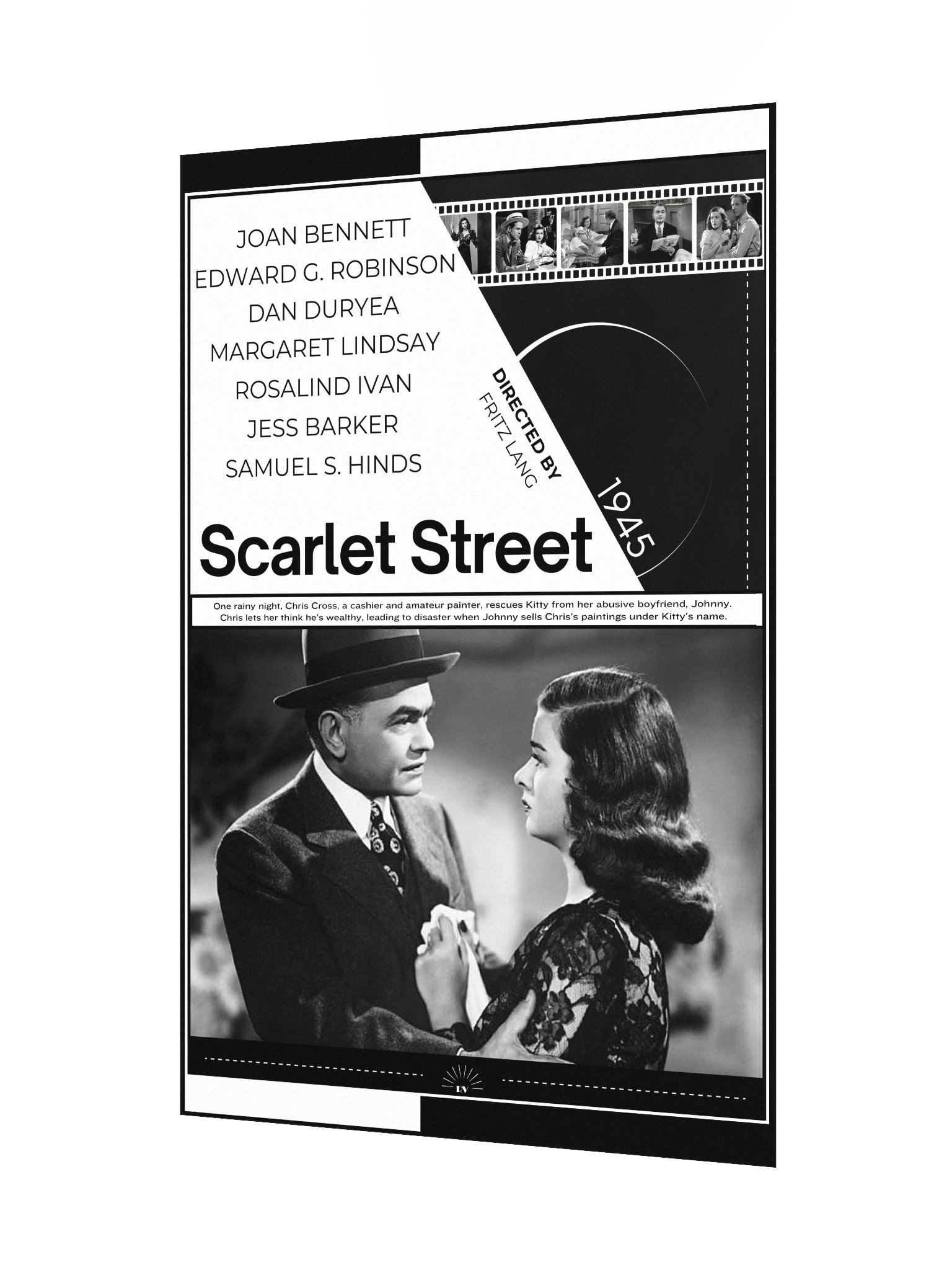 Scarlet Street with Edward G. Robinson and Joan Bennett 1945 | Movie Poster | 12x18 Wall Art product image (3)