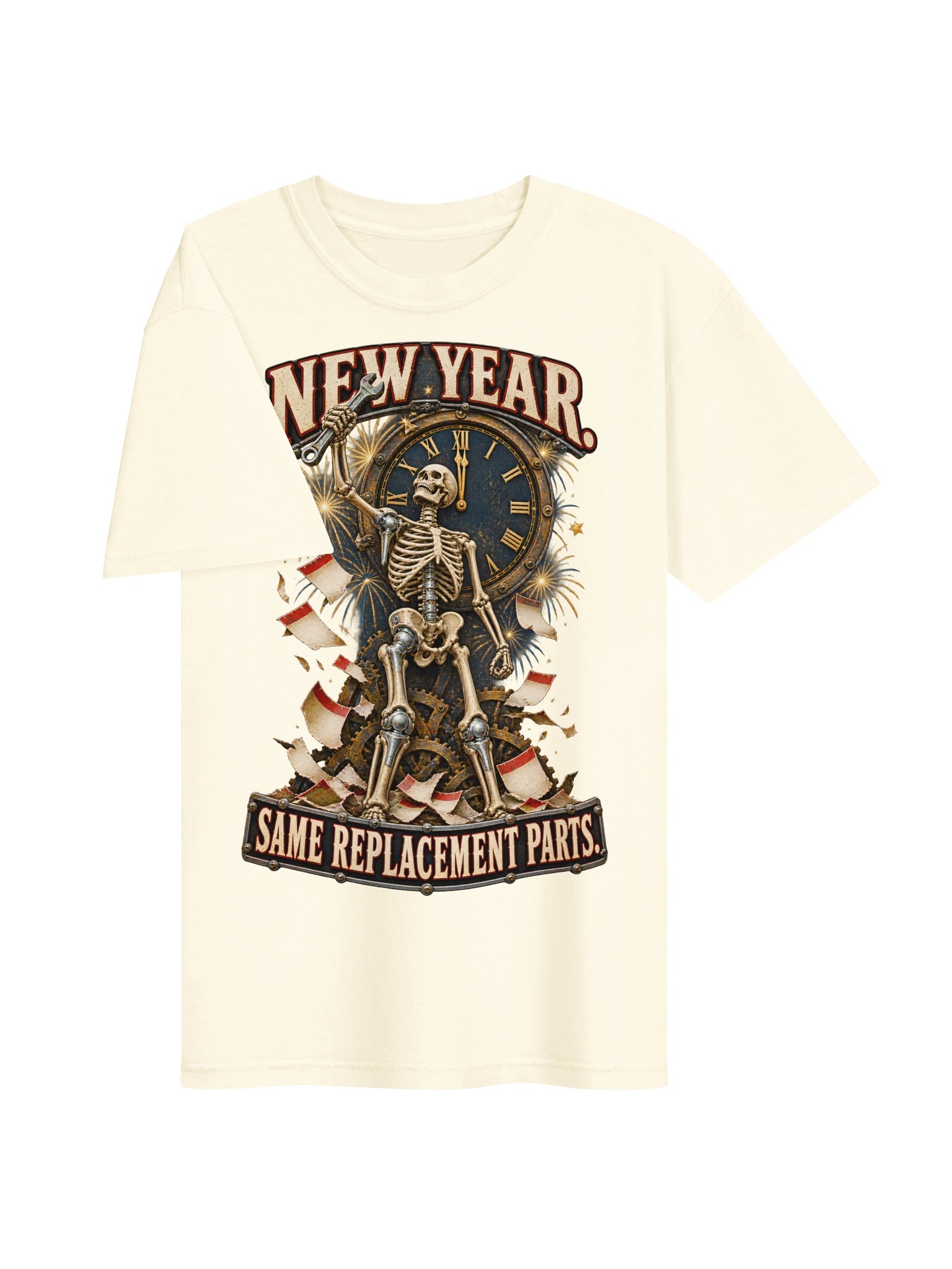 Funny Joint Replacement Shirt — New Year, Same Replacement Parts | Broken Resolutions™ product image (4)