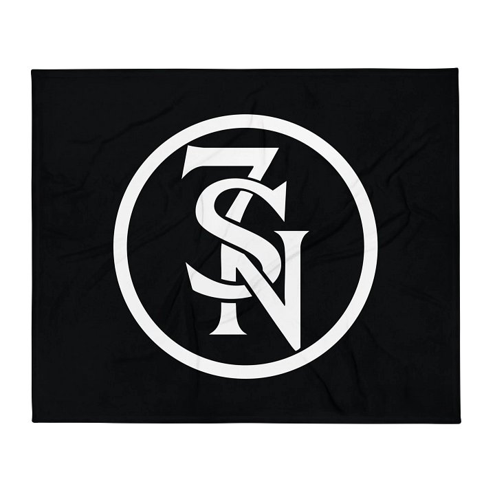 Seven Shades of Nothing White Logo on Black Throw Blanket product image (1)