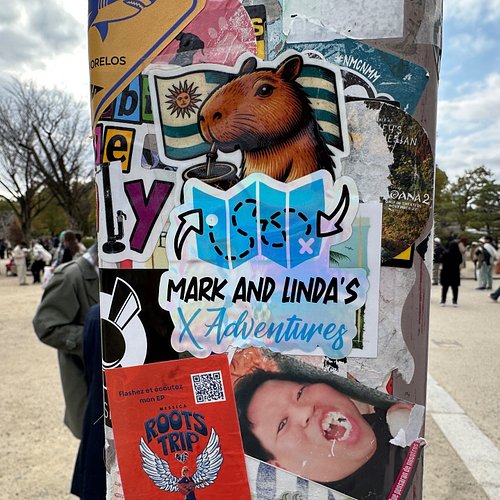 stickers are funnnnn 😅✨ #osaka #osakacastle #Japan