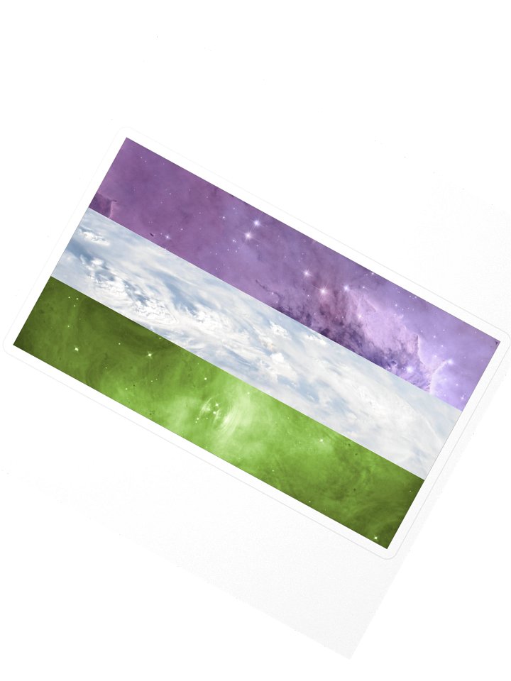 Genderqueer Space Pride Sticker product image (2)