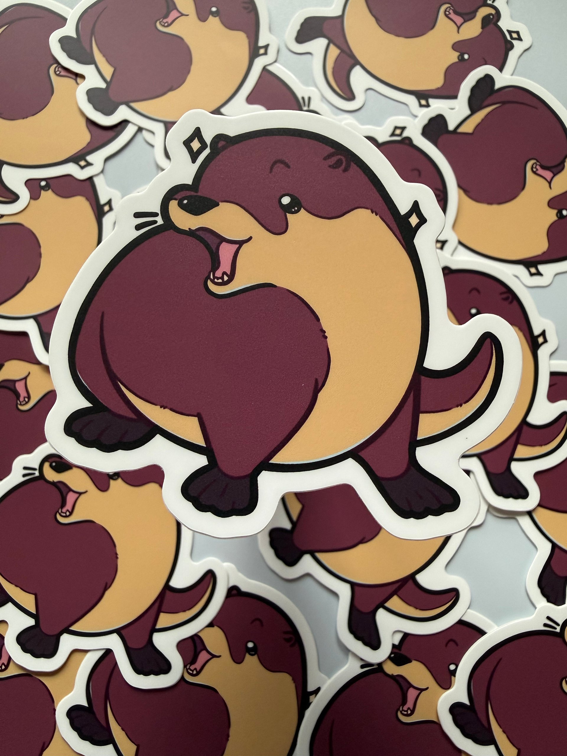 Excited Otter Sticker product image (1)