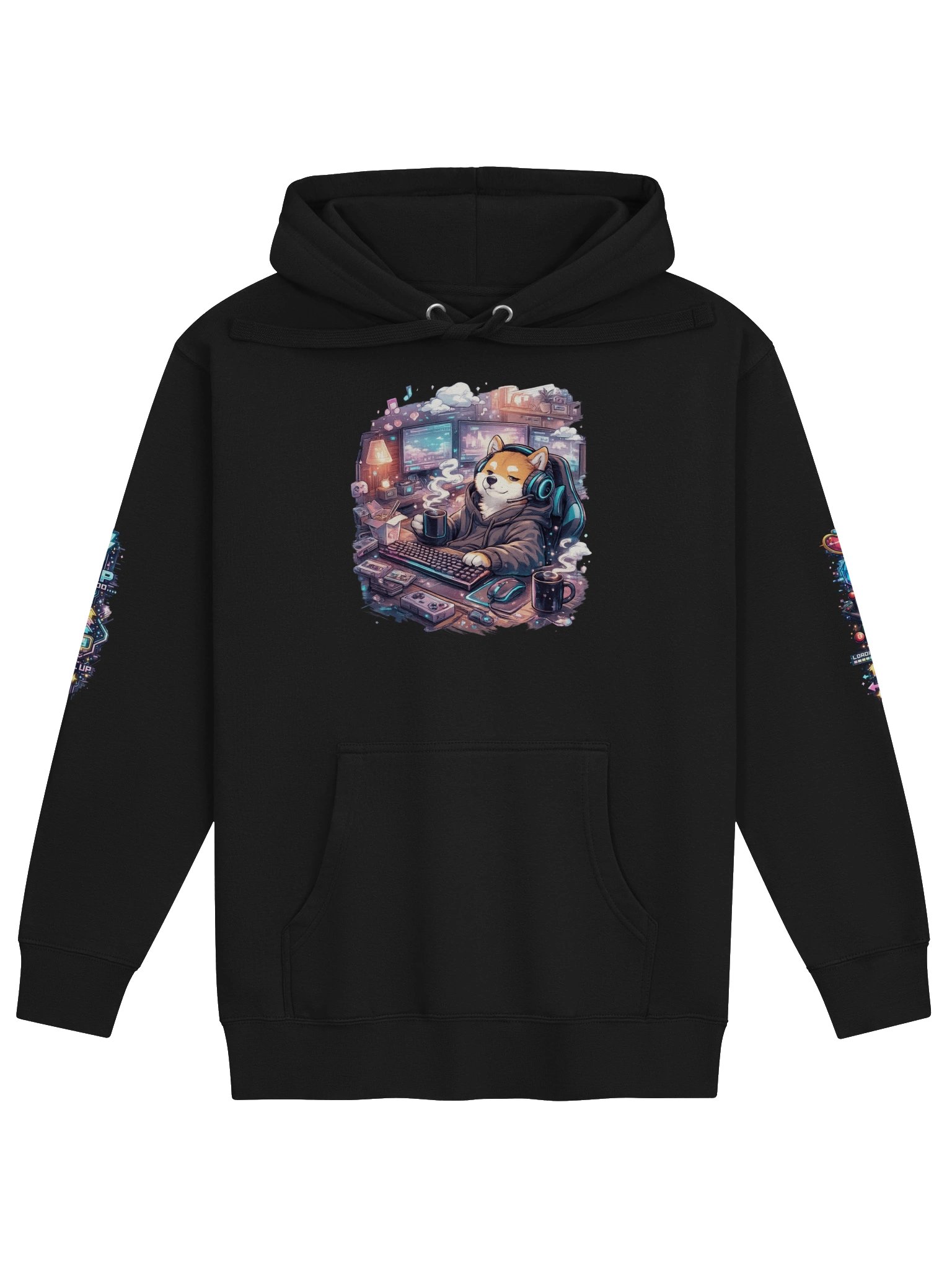 Cotton Heritage Unisex Premium Hoodie - Gamer's Best Friend: Shiba Inu Edition product image (4)