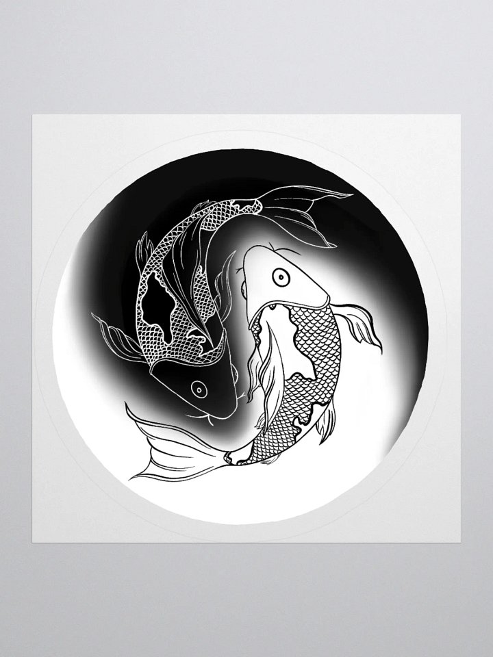 Yin Yang Fish Sticker – Balance & Flow Vinyl Decal for Any Surface product image (3)