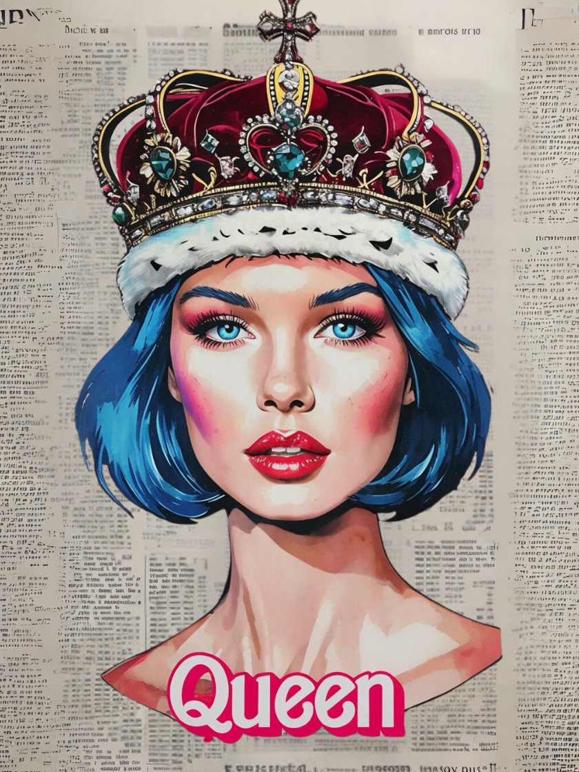 Regal Blue Crown Queen Poster product image (1)