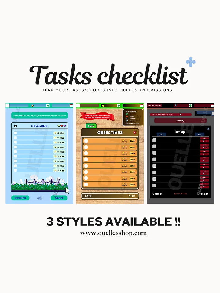 Pixie - Game themed Task Checklist (PDF & Template) product image (2)