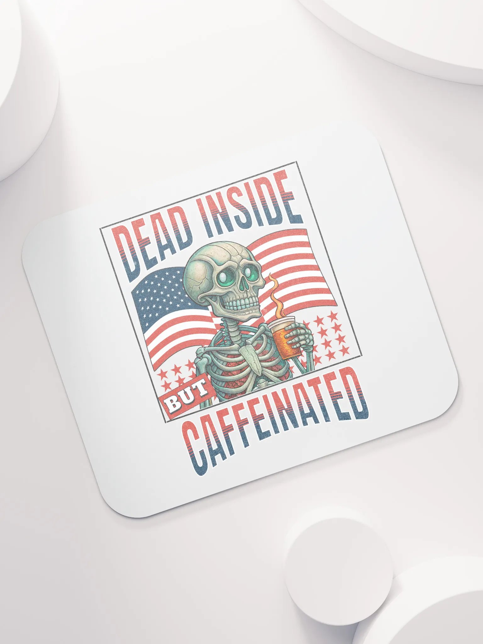 Dead Inside But Caffeinated Mouse Pad product image (5)