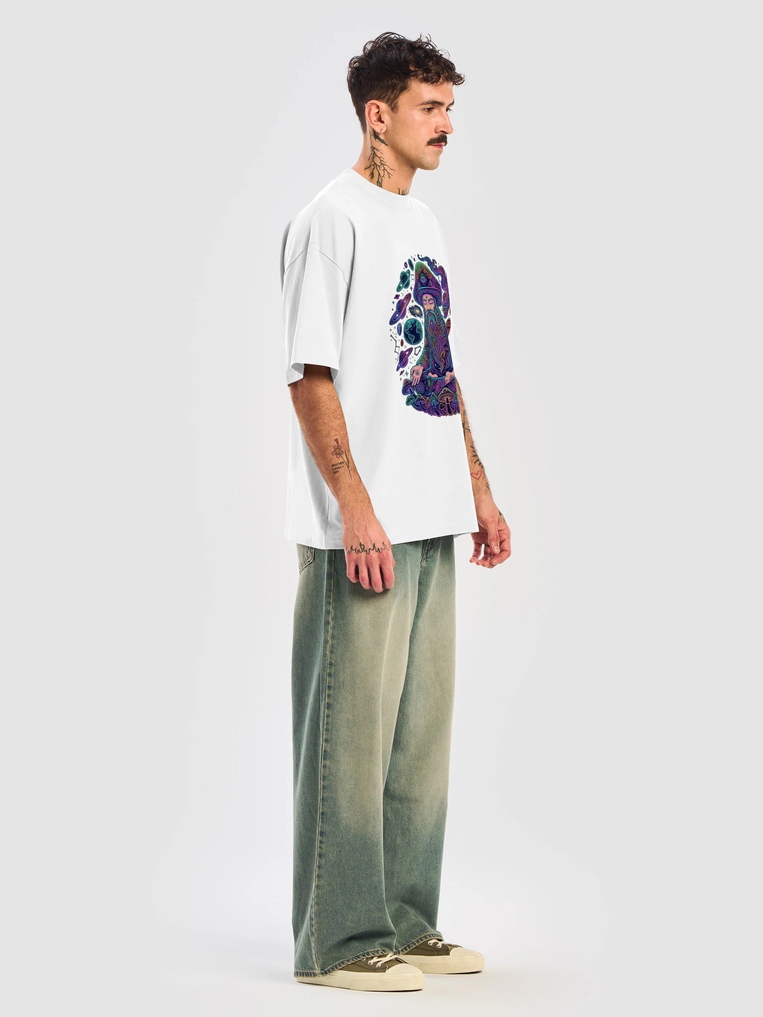 Meditating Mushroom Wizard T-Shirt product image (7)