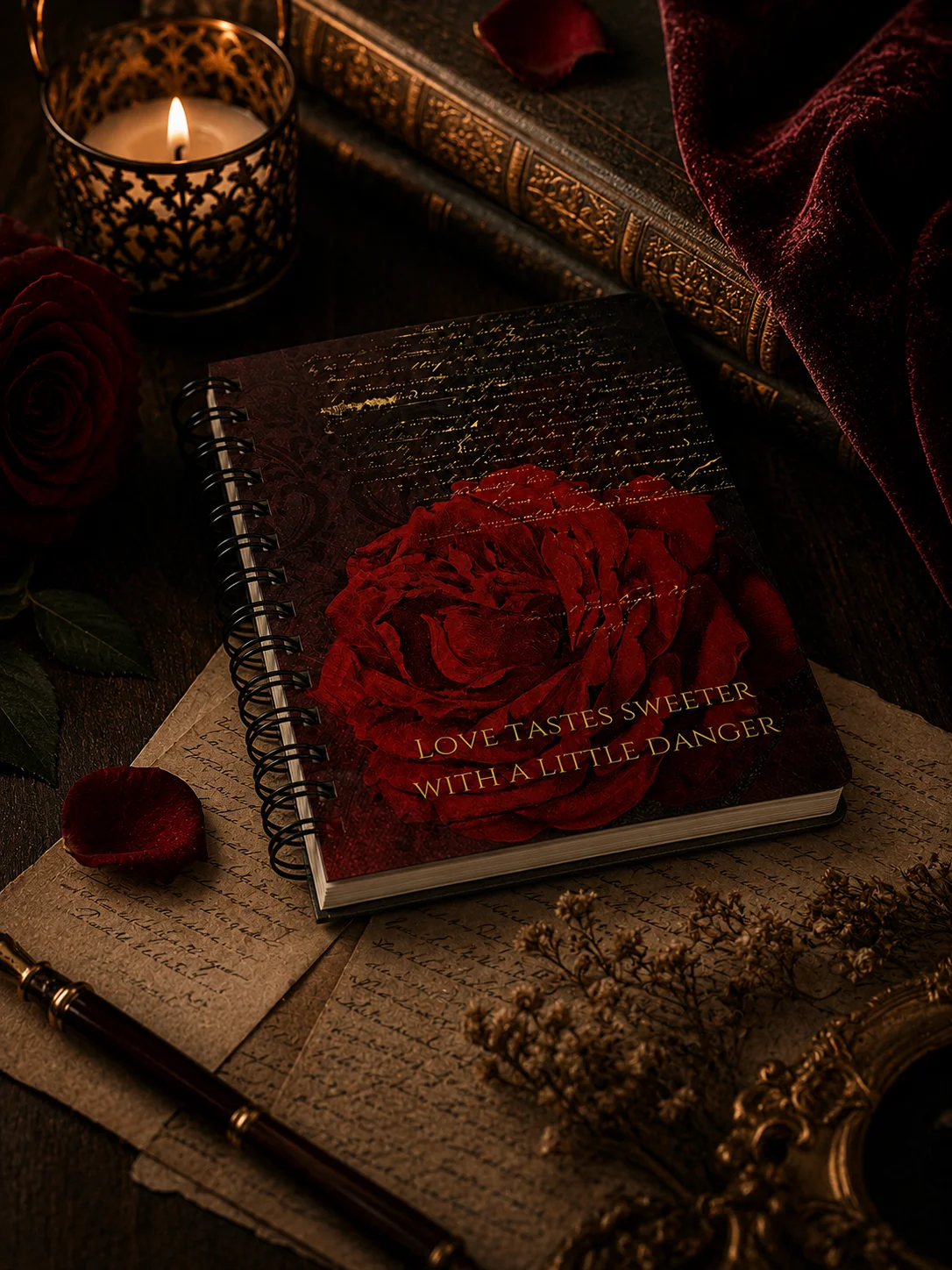Crimson Reverie Spiral Journal product image (4)