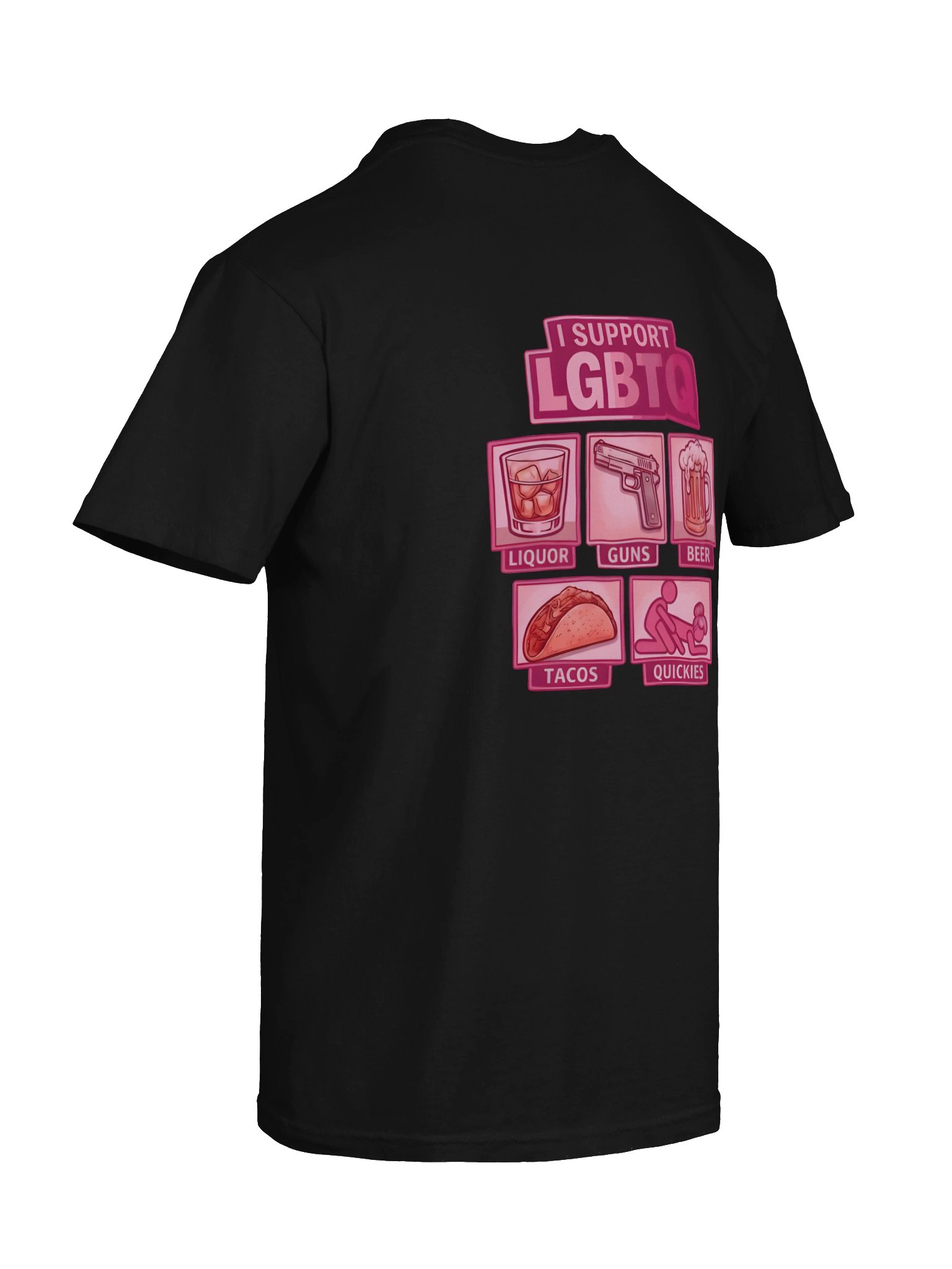 I SUPPORT LGBTQ T- SHIRT (BACK PRINT) product image (80)