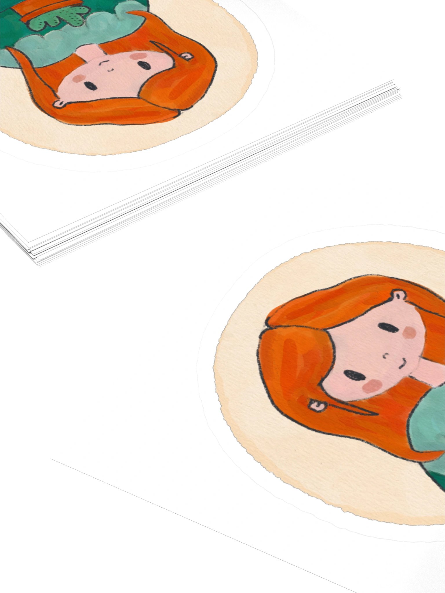 Plant Hugs Redhead Woman Vinyl Sticker product image (5)