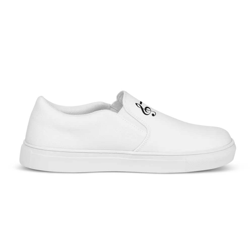 Exclusive TDS Music Design Men's White Canvas Slip-On Shoes - Handmade for Comfort and Style product image (10)