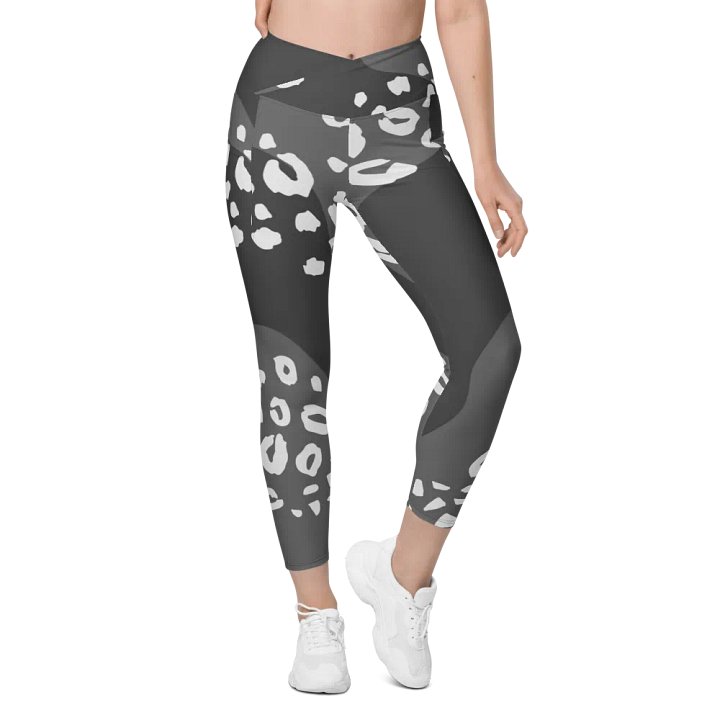 Flowing Grey Camo Leggings with Pockets product image (1)