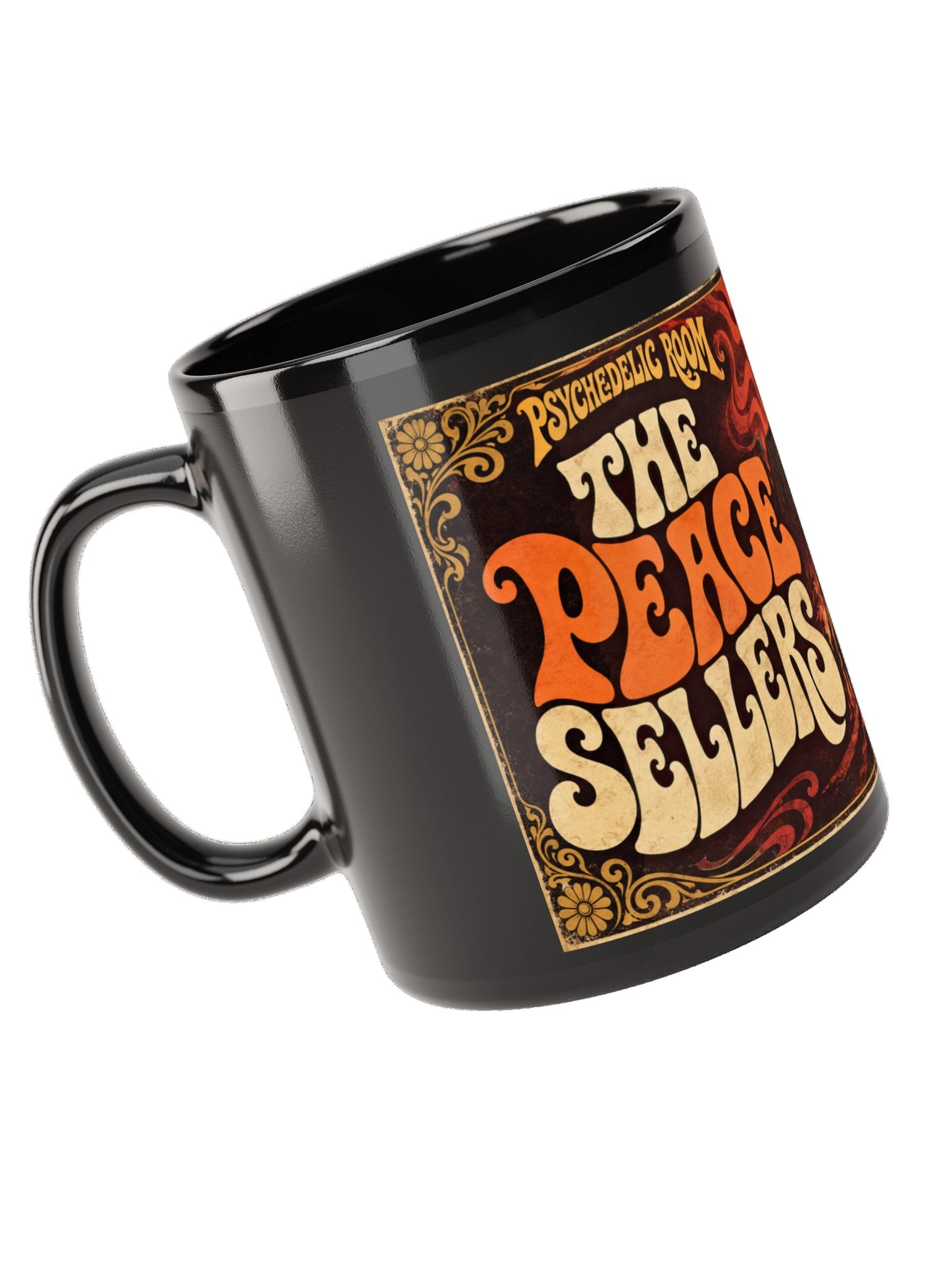 The Peace Sellers — Black Ceramic Mug product image (1)