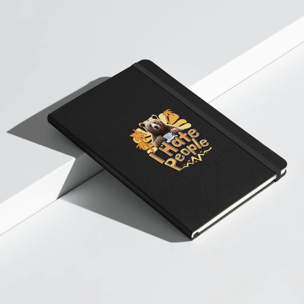 I Hate People Bear Sassy Hardcover Notebook product image (8)