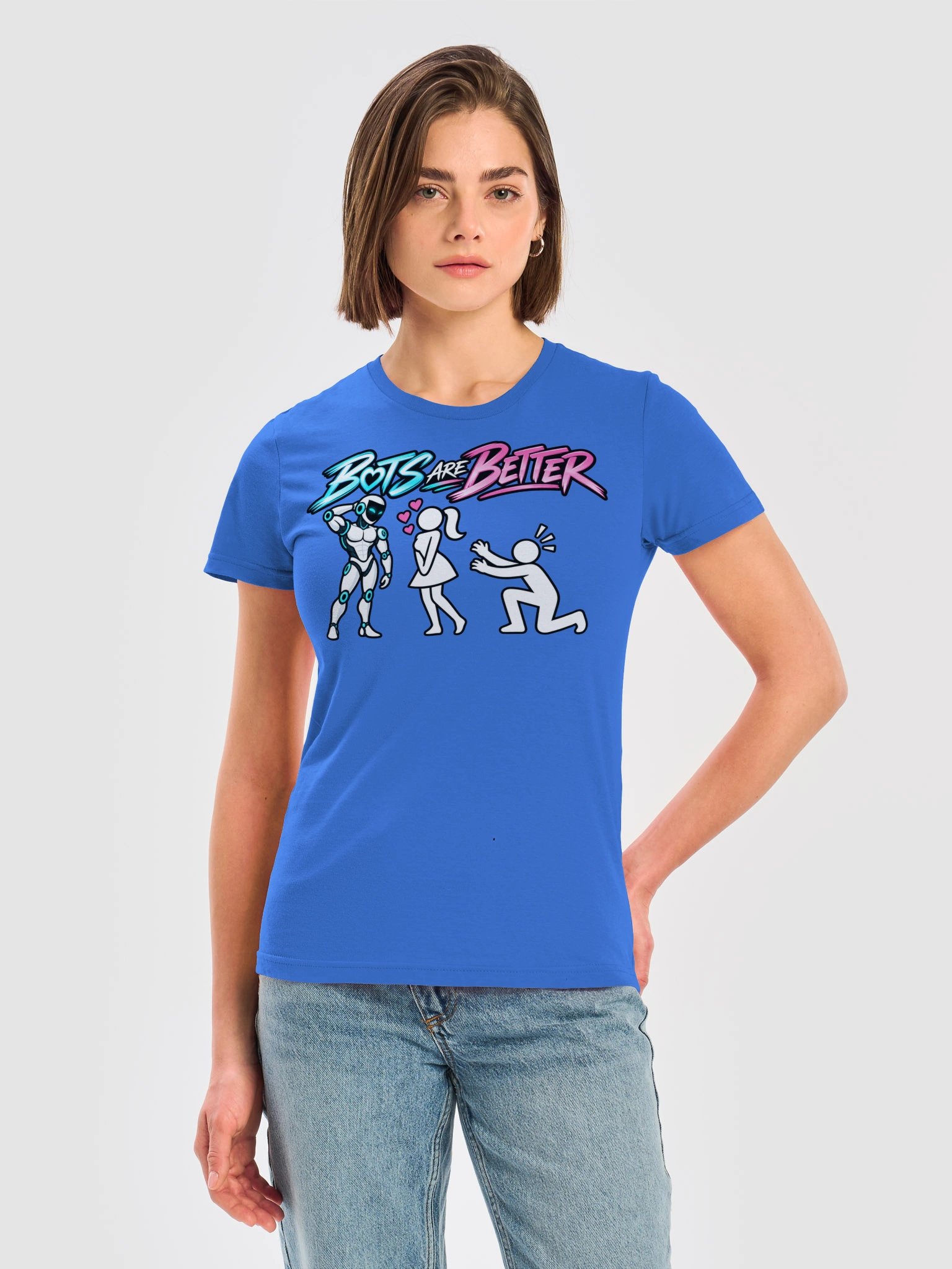 BOTS ARE BETTER — Woman + Male Bot, Women's Tee product image (28)