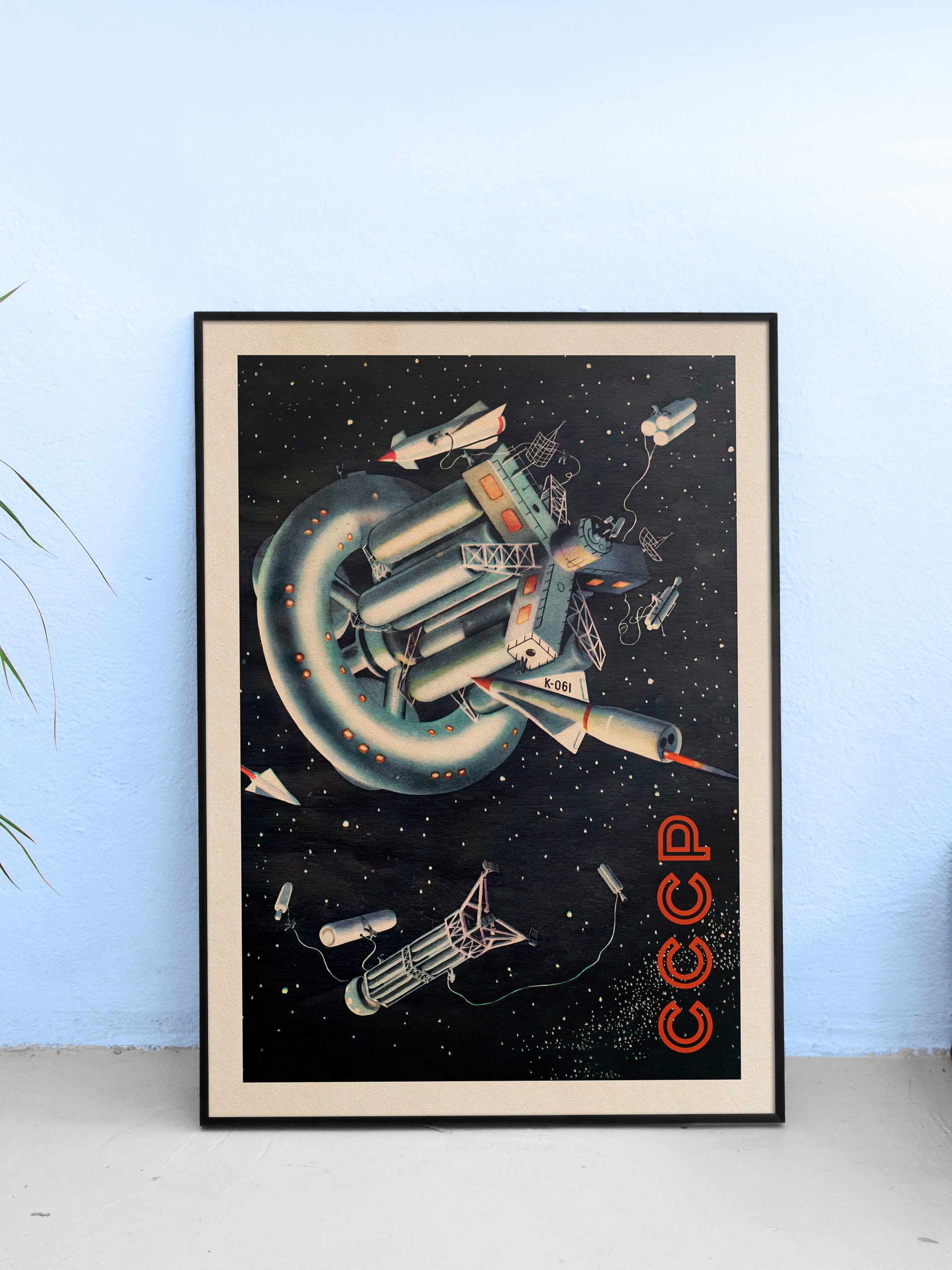 Soviet space, USSR 1969 — Soviet vintage space art poster, soviet retro poster product image (1)