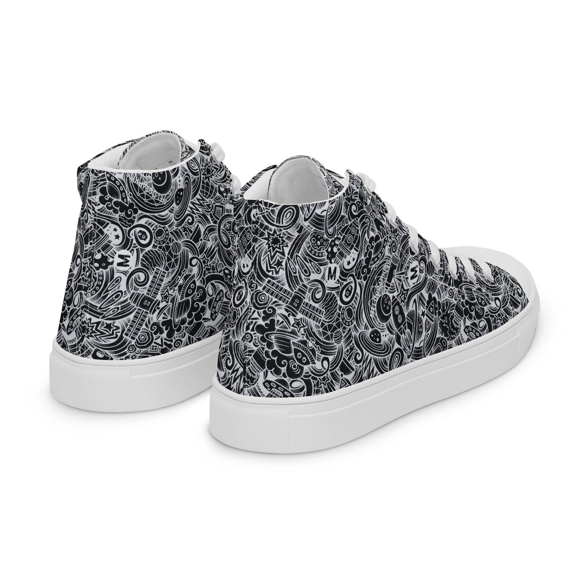 Dark Space Scribble - Women's High Tops | #MadeByMELO product image (9)
