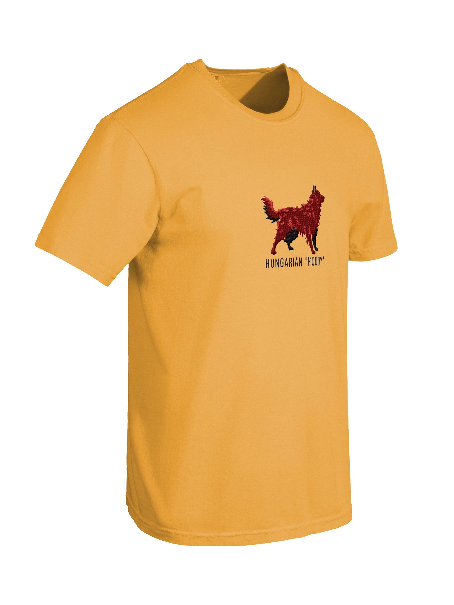 Hungarian Moody T-Shirt(Embroidered) of a Hungarian Mudi(Red) product image (11)
