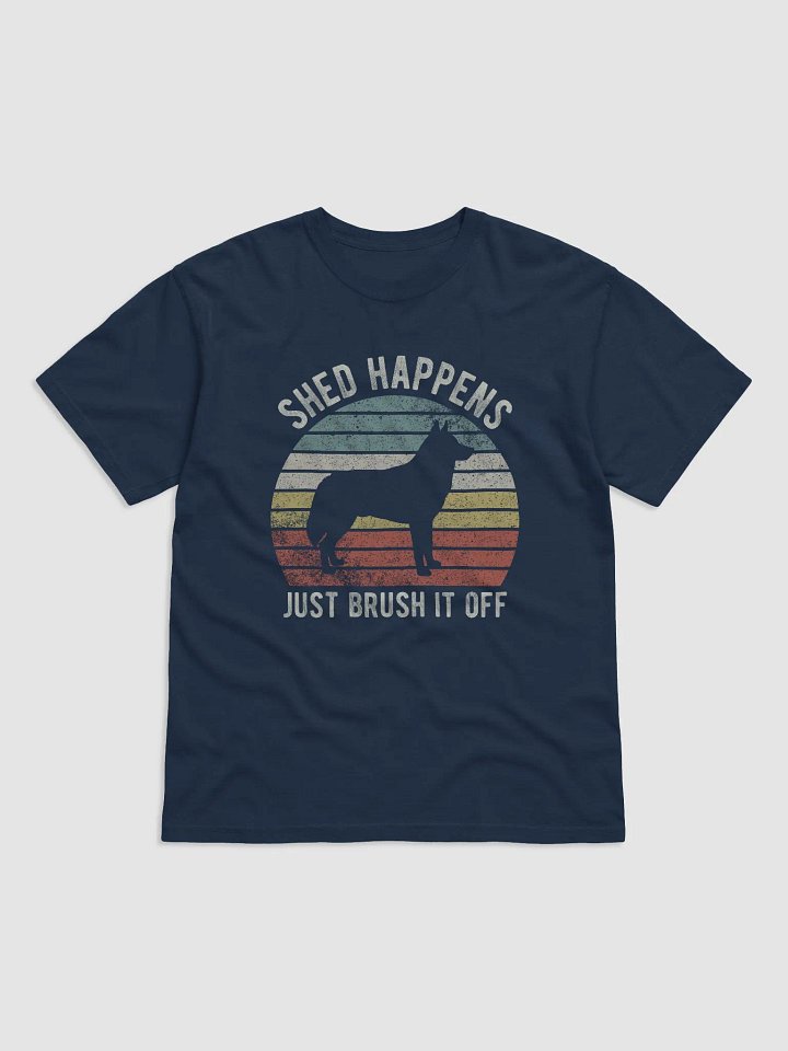Shed Happens Tee | Funny Siberian Husky and Alaskan Malamute Shirt for Dog Lovers | Retro-Style Vintage Sunset product image (1)