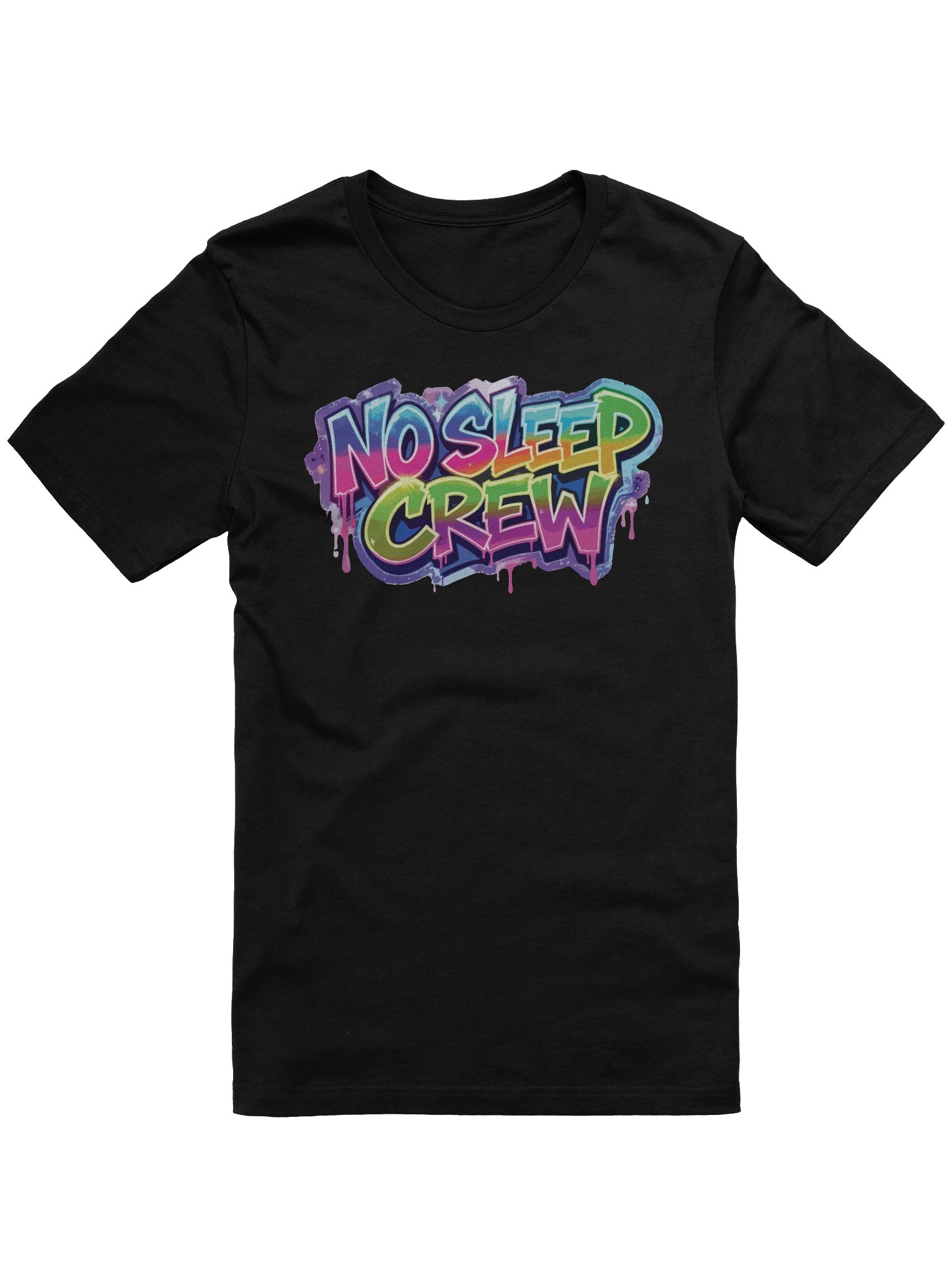 No Sleep Crew Graffiti T-Shirt - Unisex T-Shirt – Premium Printed T-Shirt for Everyday Casual & Streetwear product image (1)