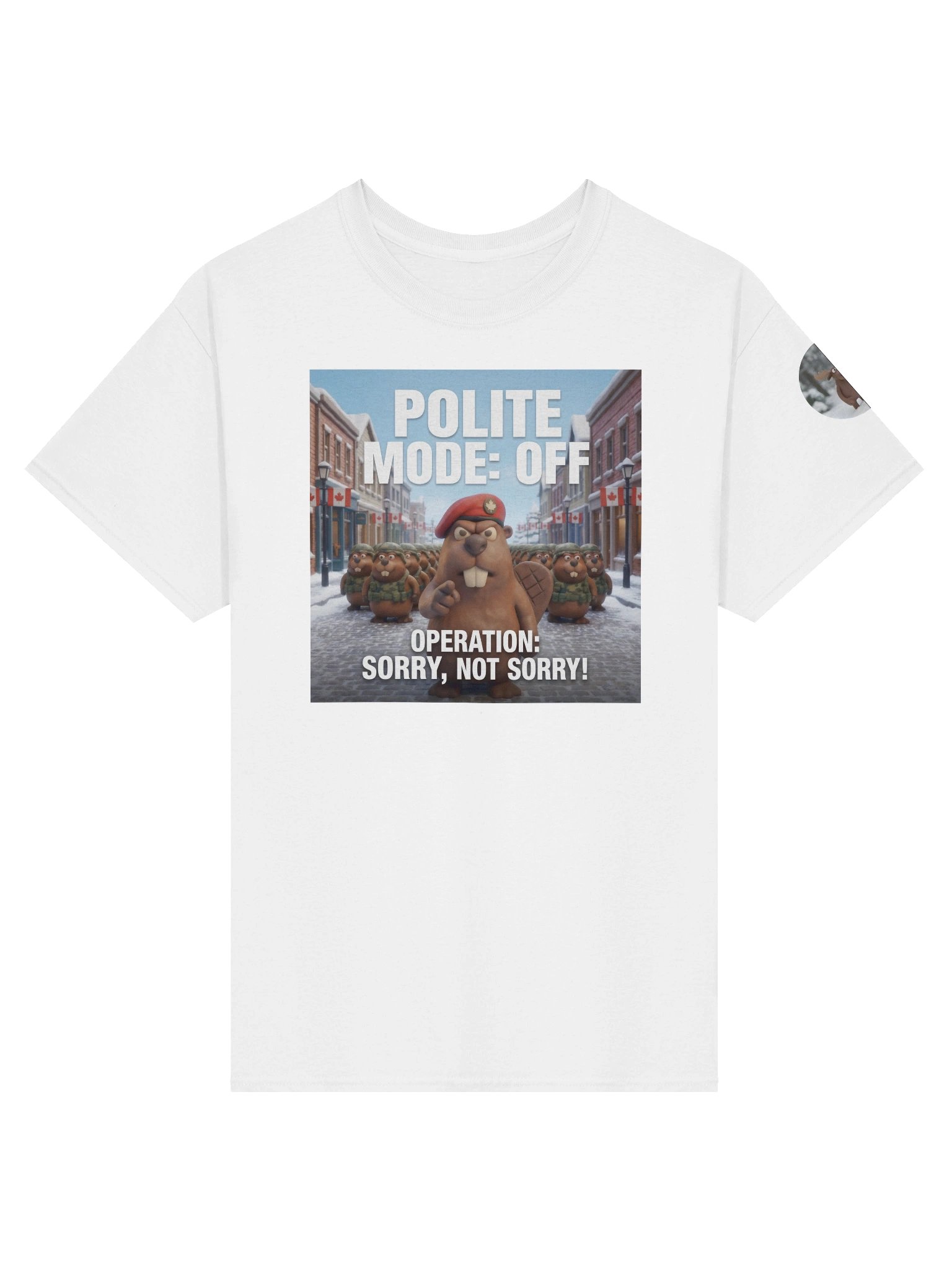 Polite Mode: Off | Command Center Heavyweight Tee (White) product image (1)