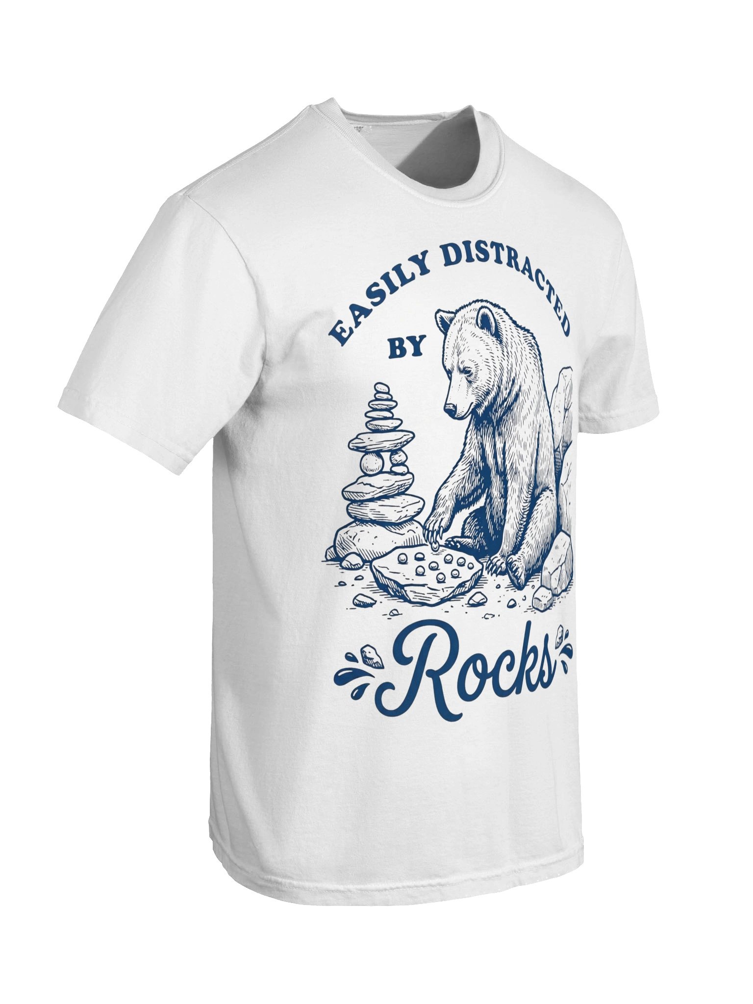 Easily Distracted By Rocks Funny Bear Nature utdoor T-shirt product image (6)