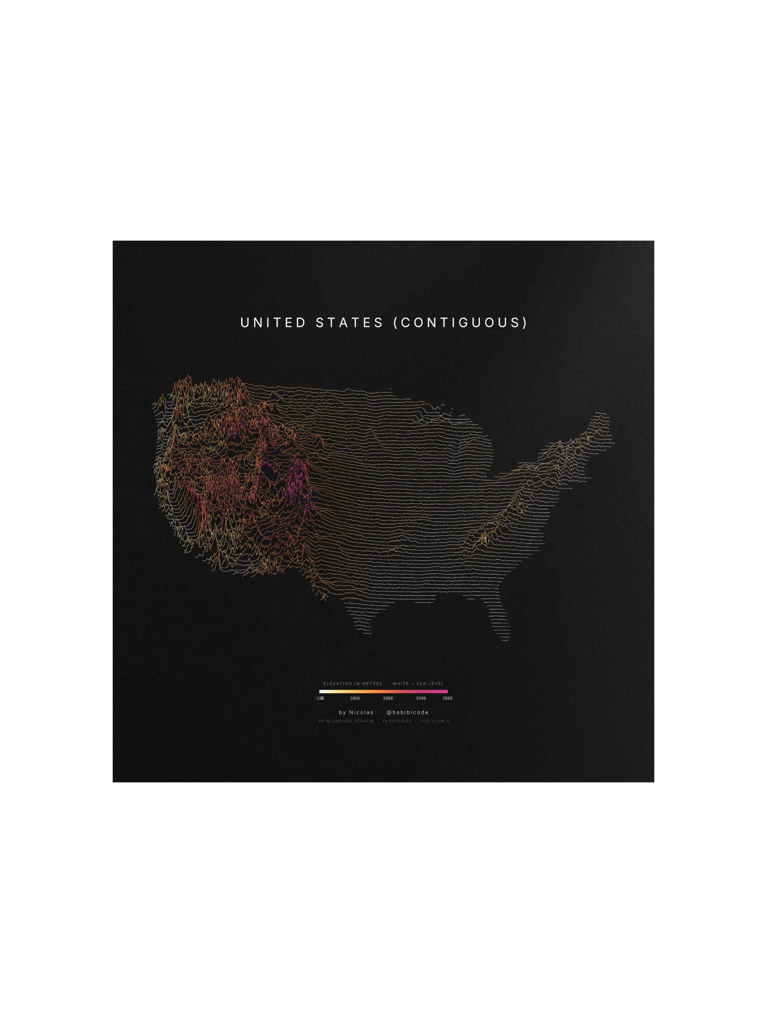Ridgeline Poster - US Contiguous product image (1)