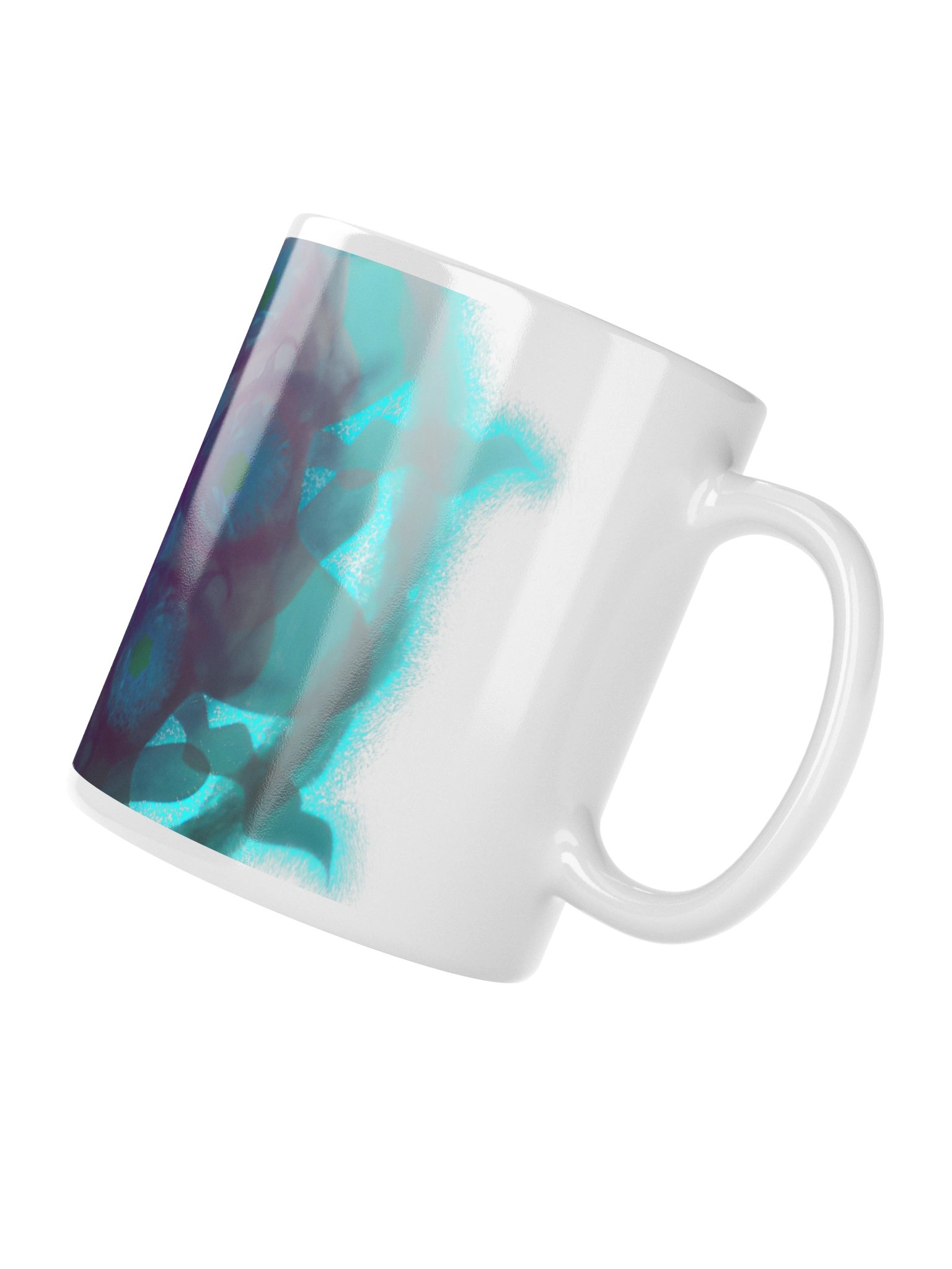 Neon Bloom White Glossy Mug product image (4)