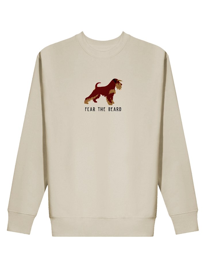Fear the Beard Sweatshirt (Embroidered) of a Miniature Schnauzer(Liver & Tan) product image (72)