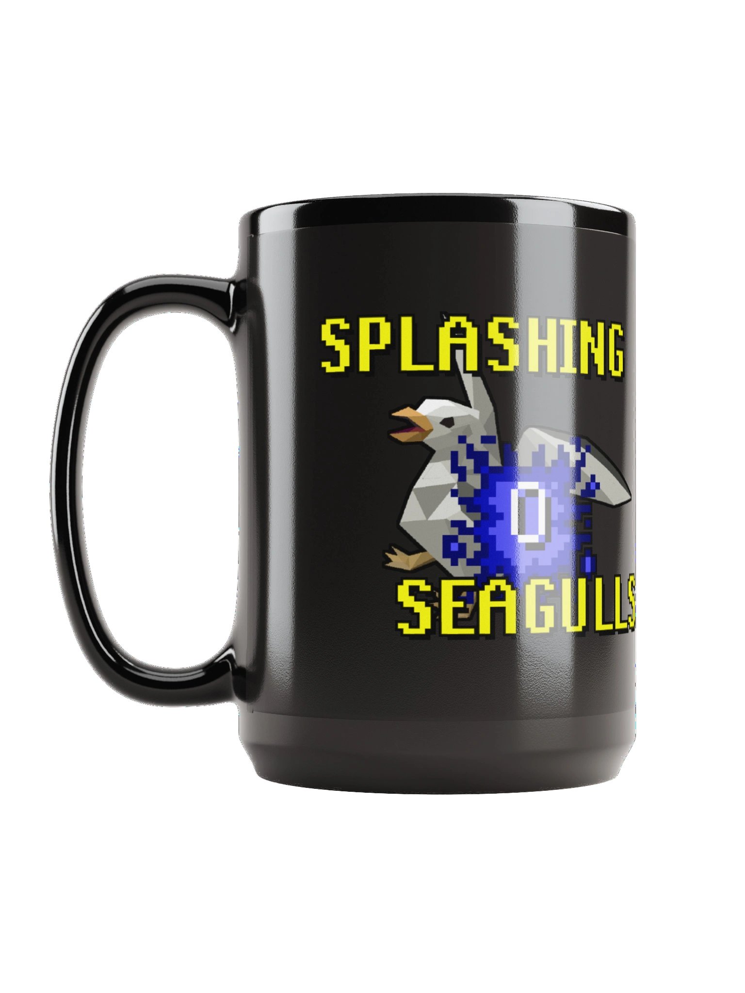 SPLASHING SEAGULLS Mug [Black] product image (3)