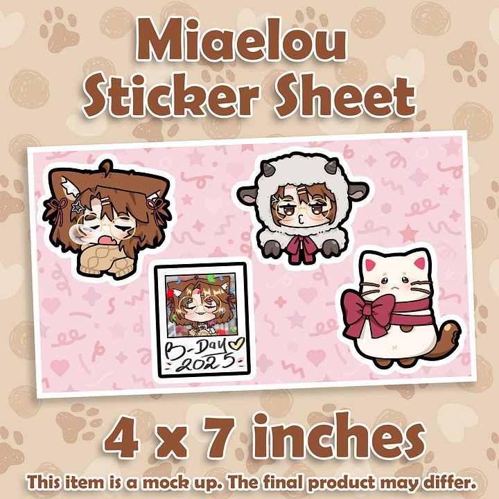 Miaelou Comfy Sticker Sheet [PREORDER] product image (2)