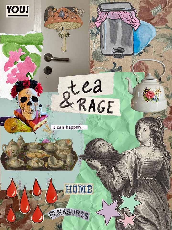 TEA & RAGE collage kit | printable sheets + transparent individual png files product image (1)