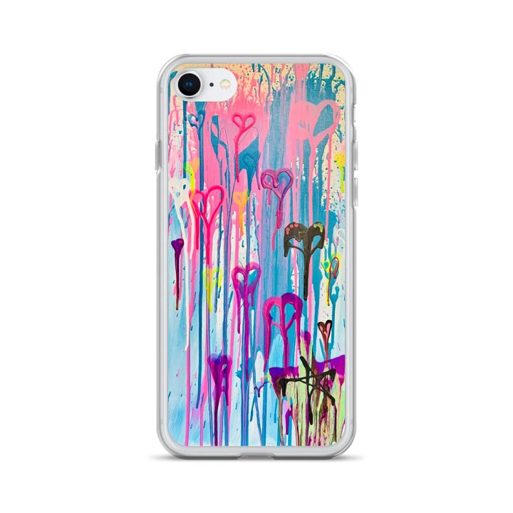 Dripping Hearts iPhone® Case Clear product image (1)