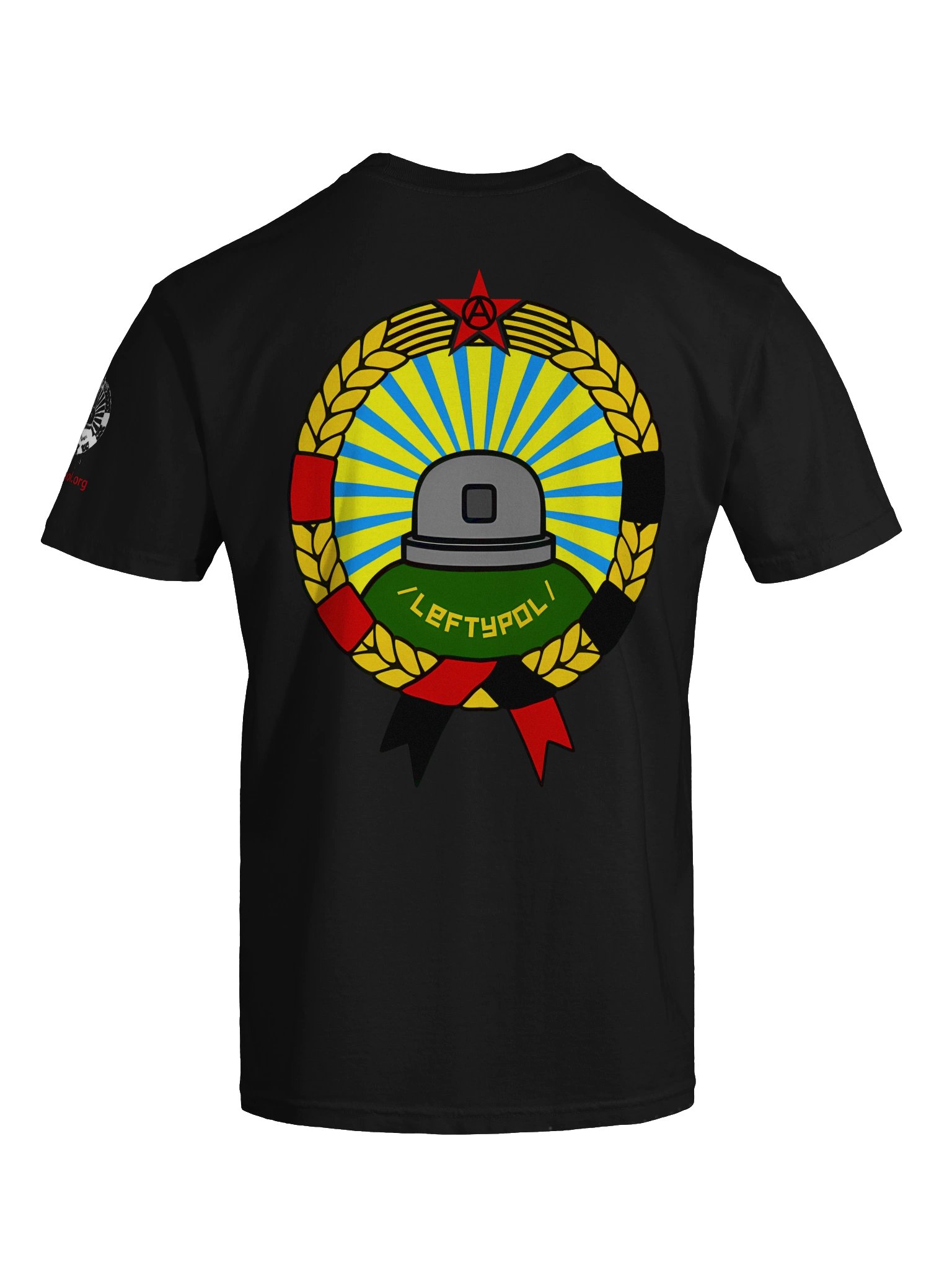 /leftypol/ — Black T-Shirt product image (7)