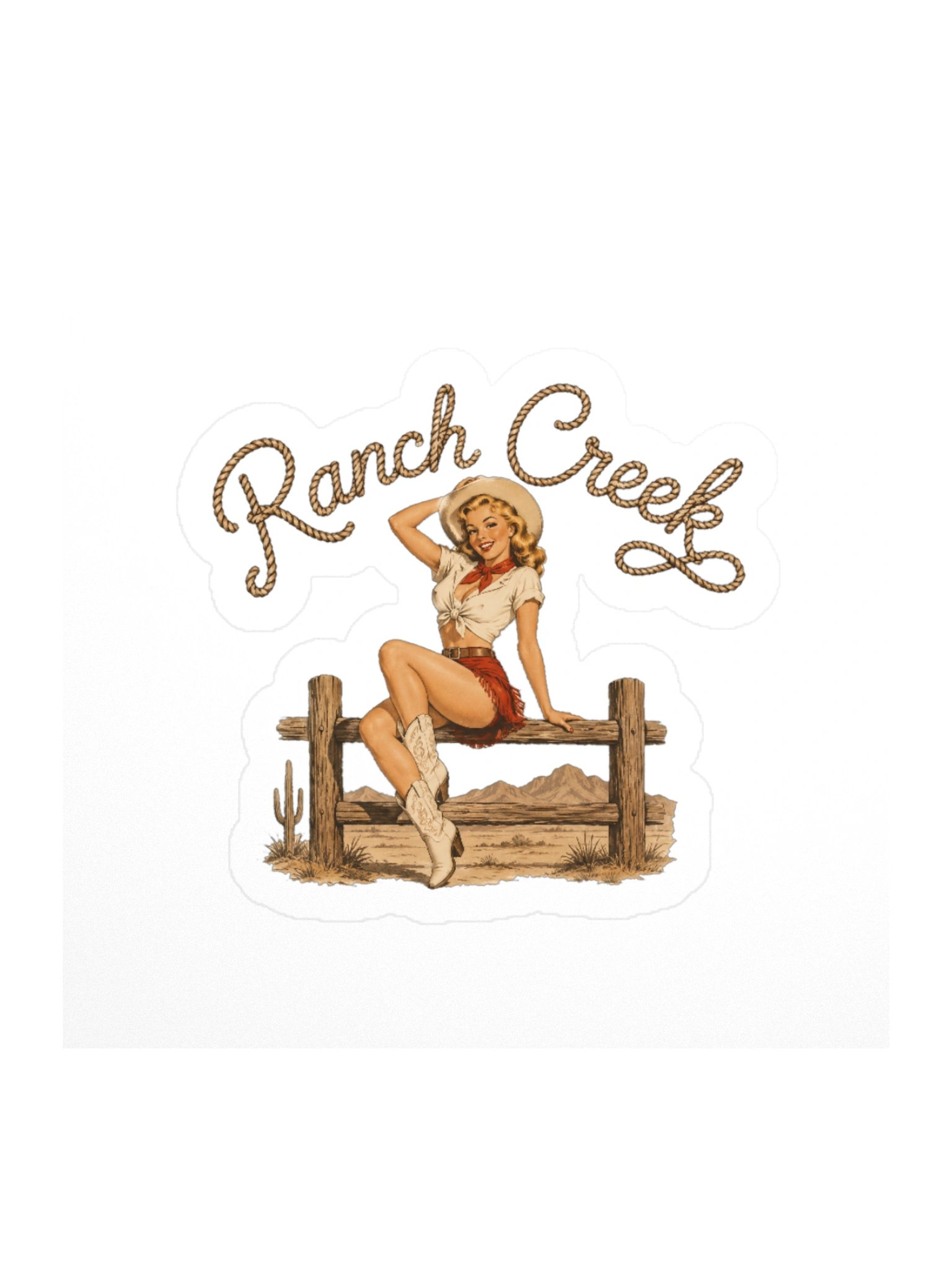 Blonde Cowgirl Sticker product image (1)