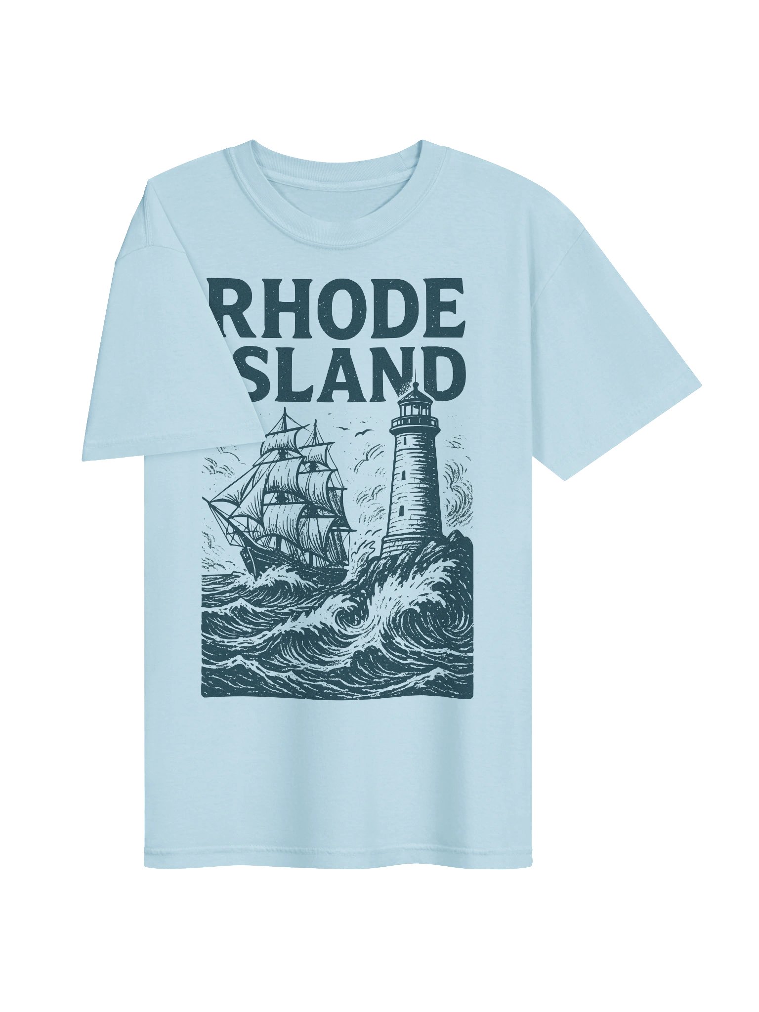 Rhode Island Lighthouse Ship T-Shirt | Vintage Coastal State Pride Tee product image (11)