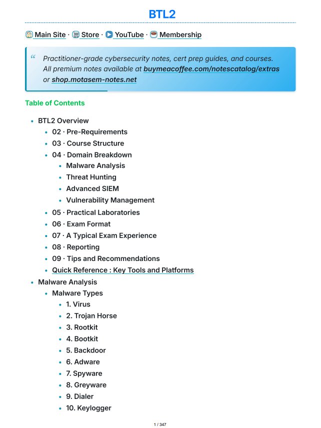 Certified Security Blue Team Level 2 (BTL2) Study Notes (Unofficial) product image (2)