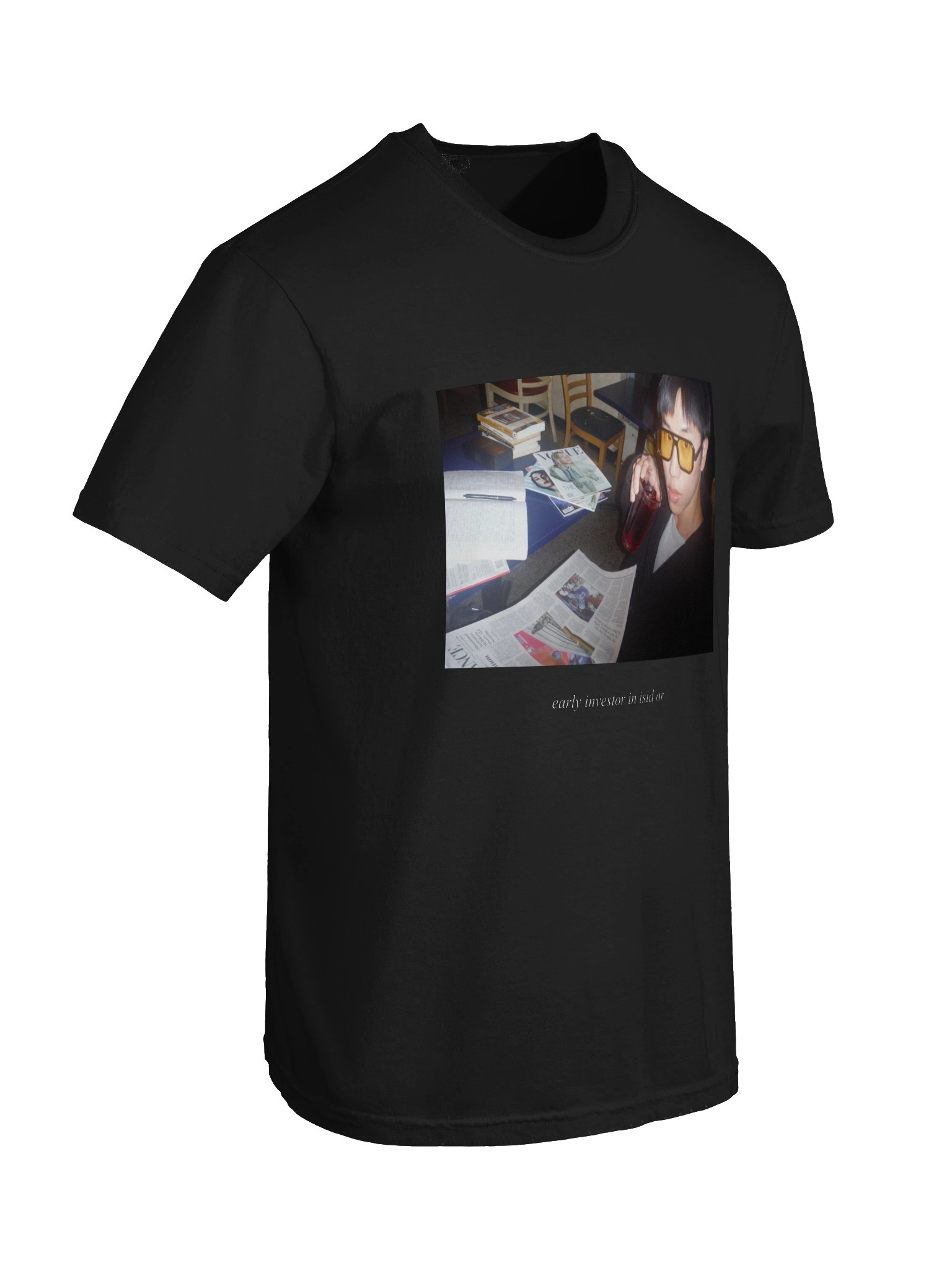 "Early Investor in isid or" T-Shirt - Alternative Design [Black] product image (10)