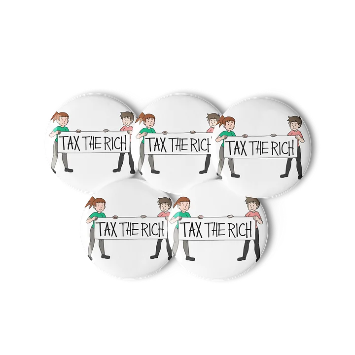 "Tax the rich" banner pins product image (3)