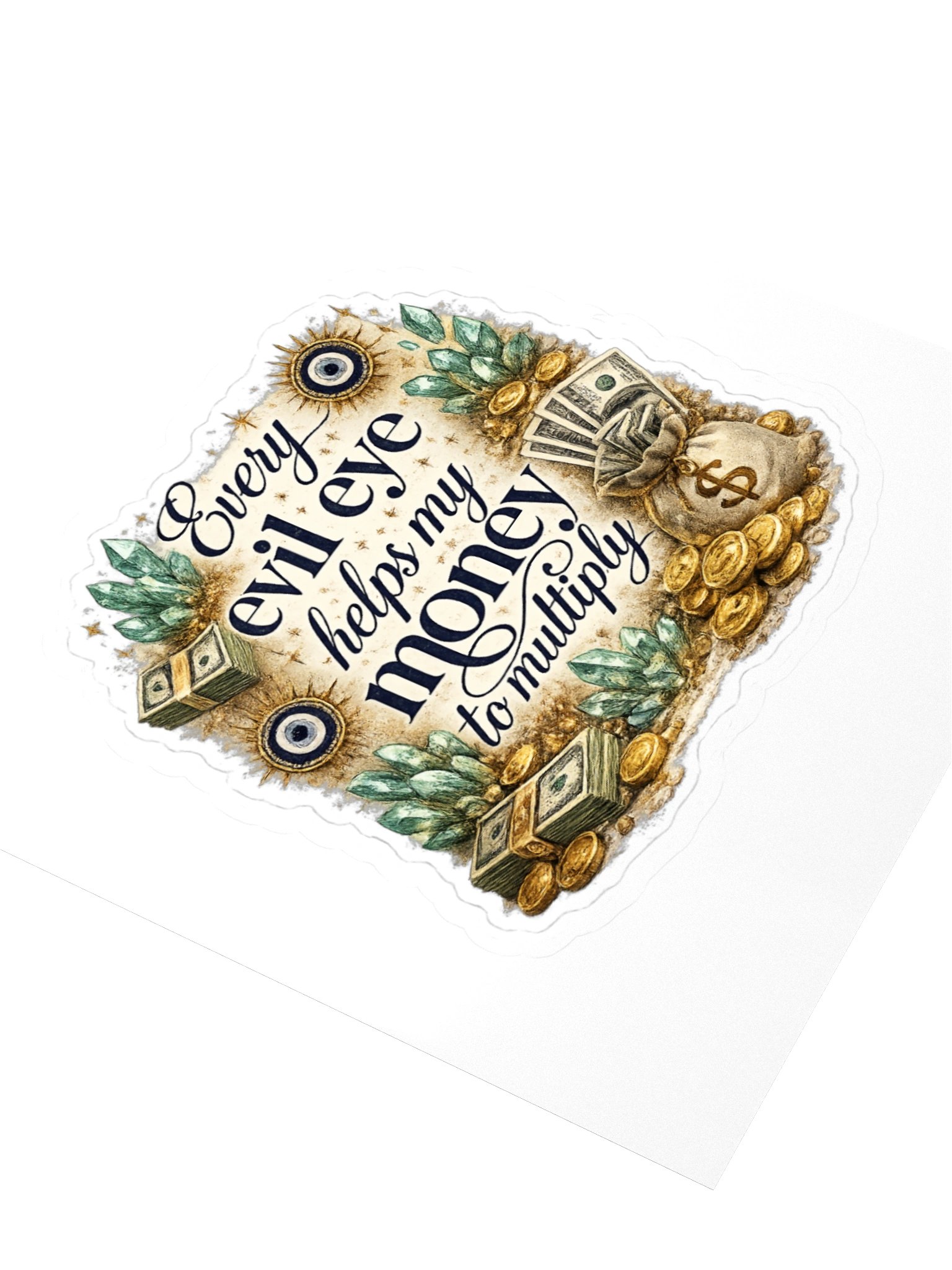 Evil eye to money spell sticker product image (3)