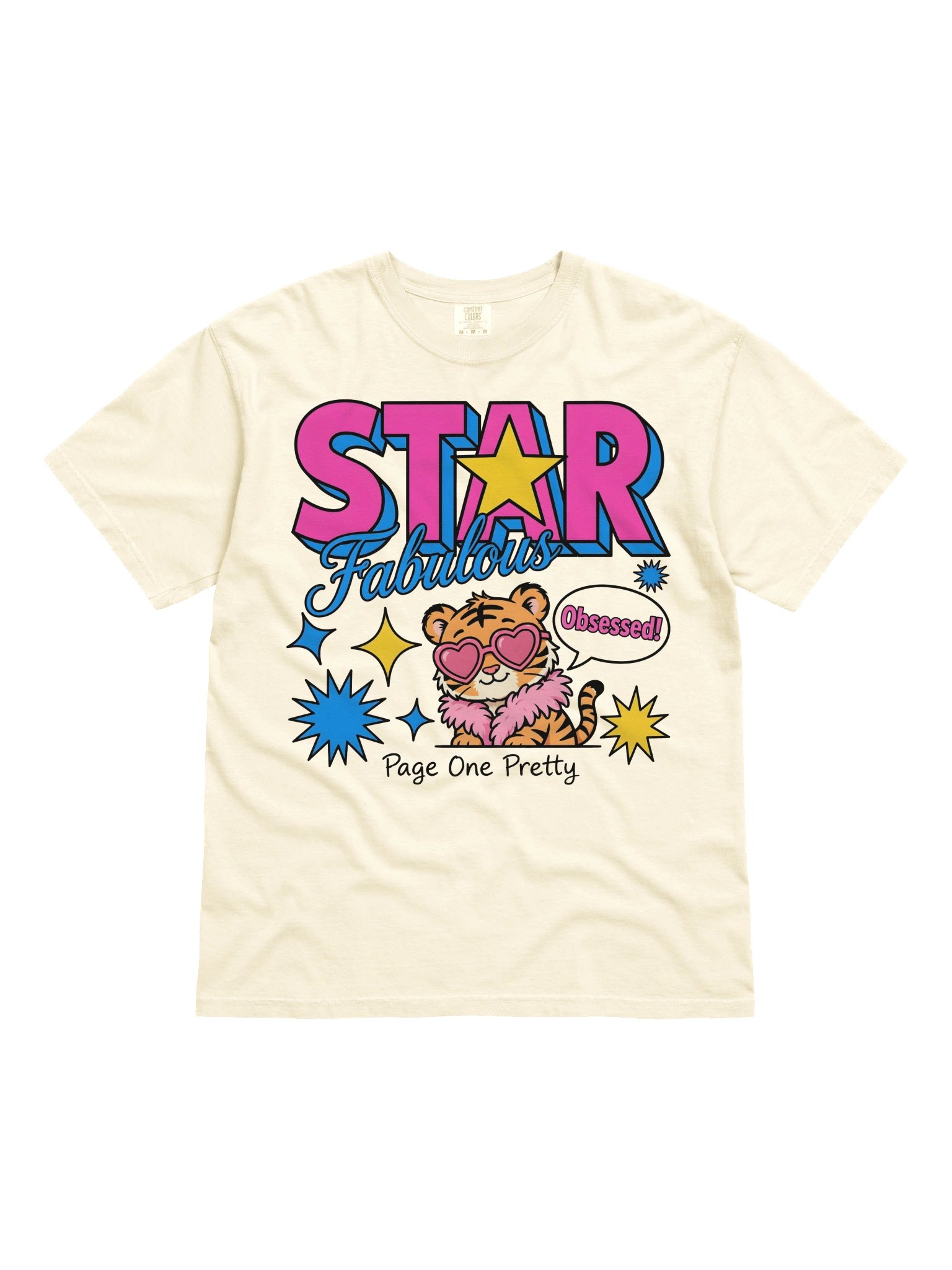 Star Fabulous Retro Cute Tiger Graphic Tee product image (4)