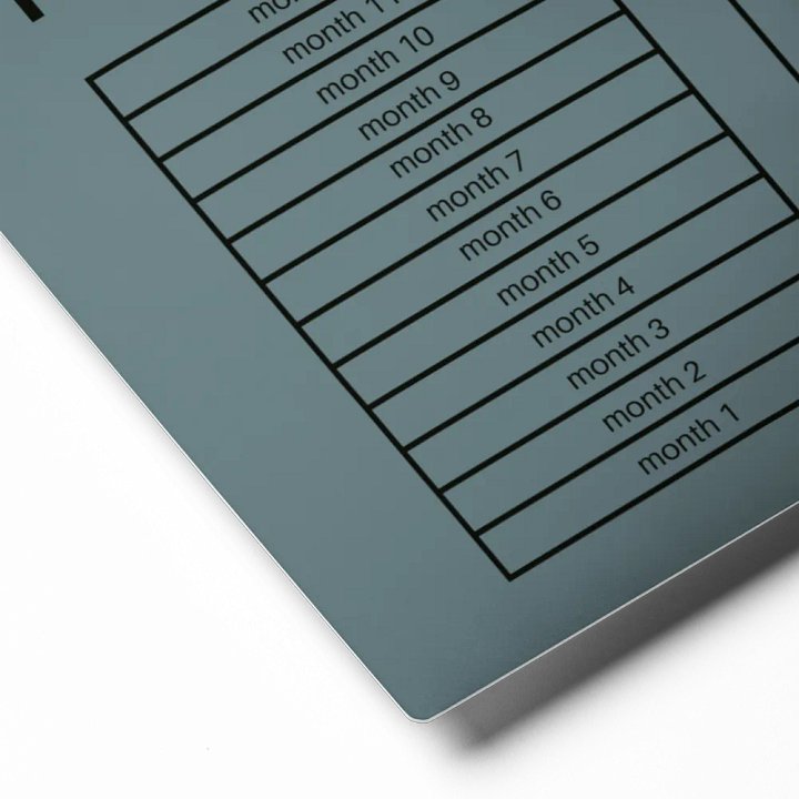 ANNUAL RENT TRACKER (black design 9) product image (2)