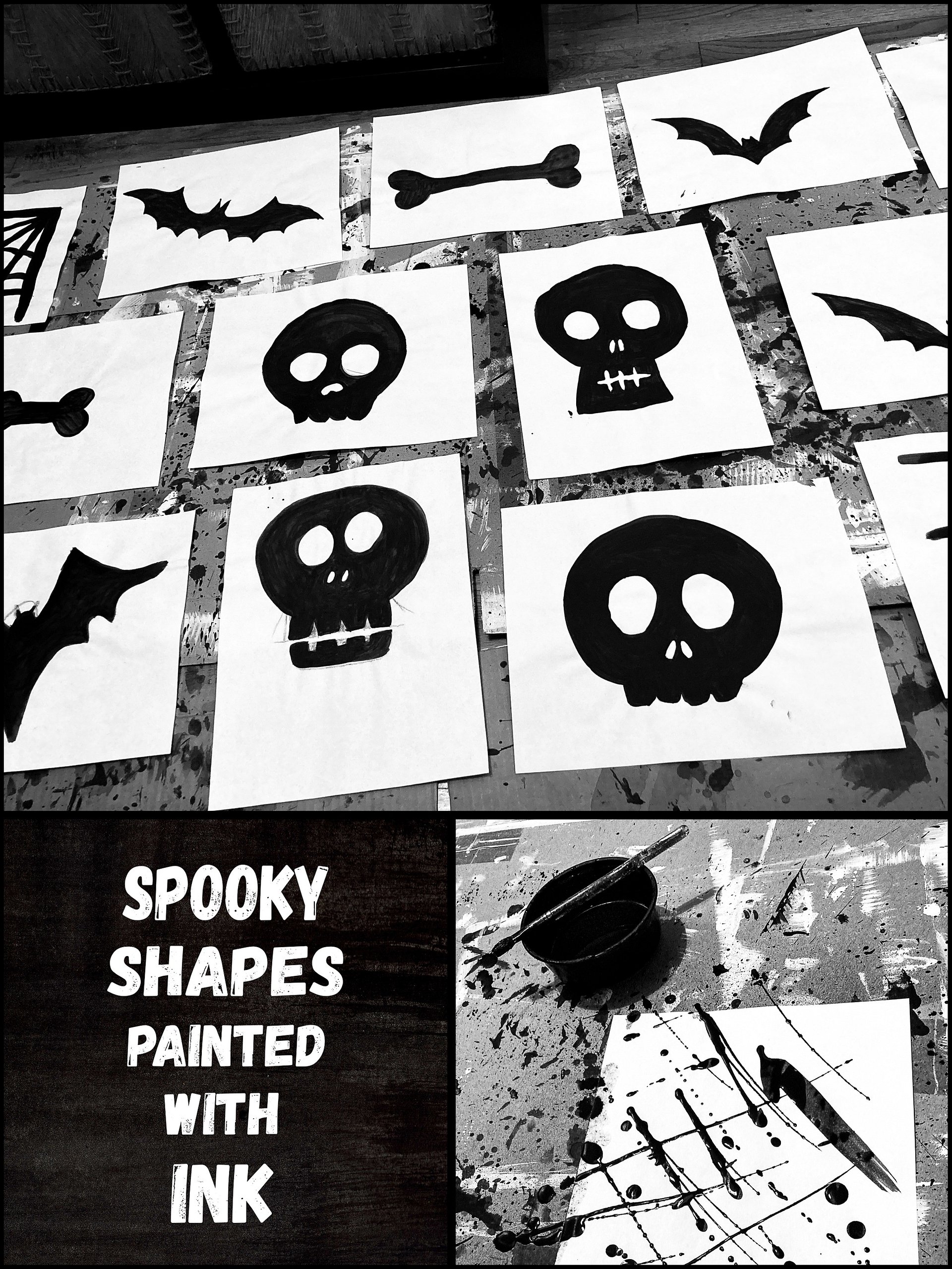 SPIRAL BOUND NOTEBOOK - WHITE SKULLS product image (3)