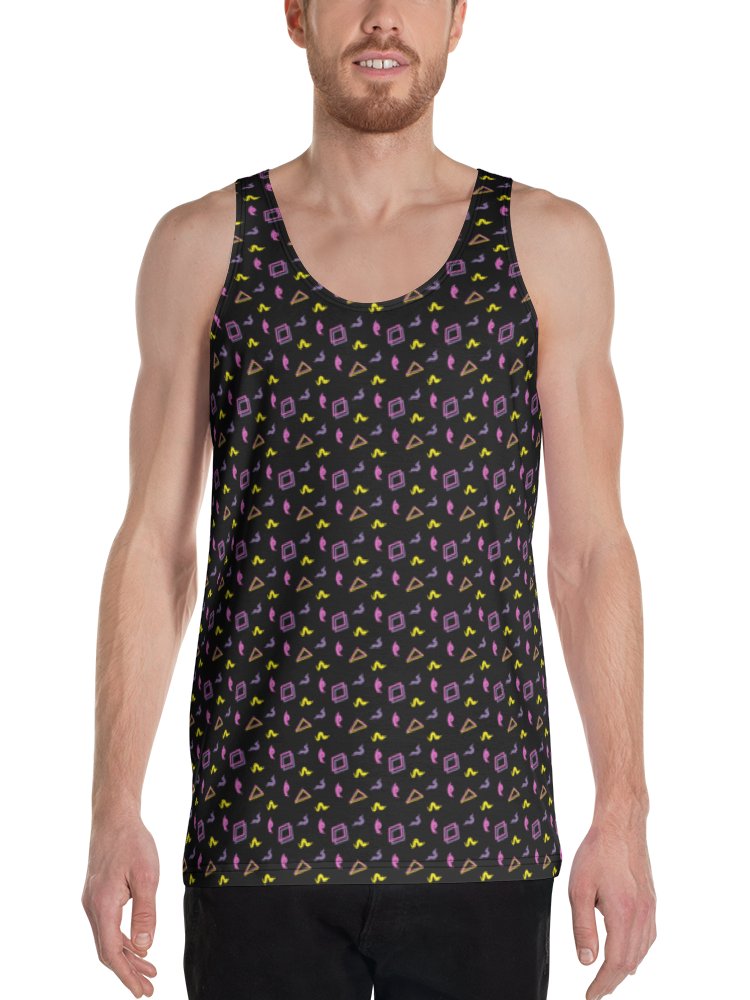 Oh Worm? black pattern tank top product image (1)